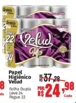 Supermercados Mateus Papel Higiênico Velud oferta