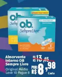 Supermercados Mateus Absorvente Interno OB Sempre Livre oferta
