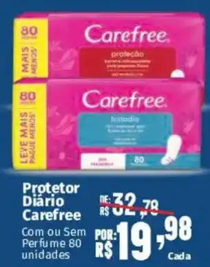 Supermercados Mateus Protetor Diário Carefree oferta