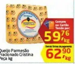 Tenda Atacado Queijo parmesão fracionado cristina kg oferta