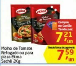 Tenda Atacado Molho de tomate ekma 2kg oferta