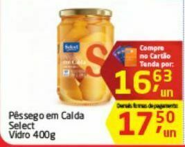Tenda Atacado Pêssego em calda select 400g oferta