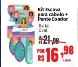 Supermercados Mateus Kit Escova para cabelo + Pente Condor oferta