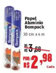 Supermercados Mateus Papel Alumínio Bompack 30 cm x 4 m oferta