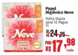 Supermercados Mateus Papel Higiênico Neve oferta