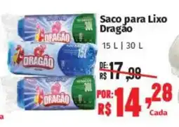 Supermercados Mateus Saco para Lixo Dragão oferta