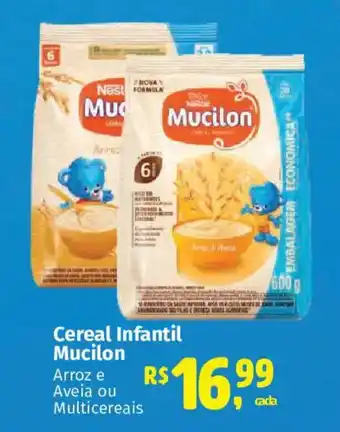 Cereal Infantil Mucilon Arroz e Aveia ou Multicereais