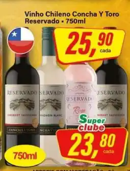 Rede Supermarket Vinho Chileno Concha Y Toro Reservado oferta