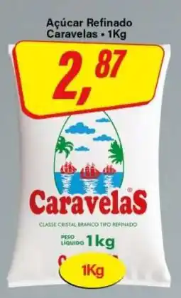 Rede Supermarket Açúcar Refinado Caravelas 1kg oferta