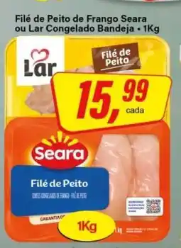Rede Supermarket Filé de Peito de Frango Seara ou Lar Congelado Bandeja oferta