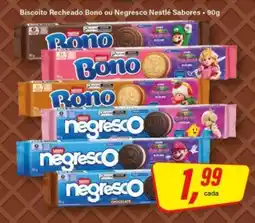 Rede Supermarket Biscoito Recheado Bono ou Negresco Nestlé Sabores oferta