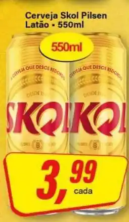 Rede Supermarket Cerveja Skol Pilsen oferta