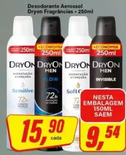 Rede Supermarket Desodorante Aerossol Dryon Fragrâncias oferta