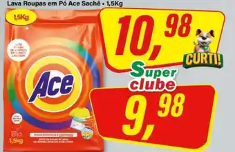 Rede Supermarket Lava Roupas em Pó Ace Sachê oferta