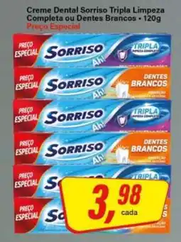 Rede Supermarket Creme Dental Sorriso Tripla Limpeza Completa ou Dentes Brancos oferta