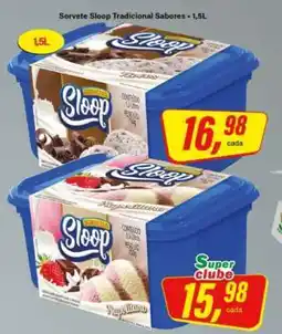 Rede Supermarket Sorvete Sloop Tradicional Sabores oferta