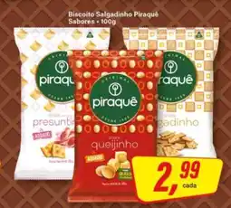 Rede Supermarket Biscoito Salgadinho Piraquê Sabores oferta
