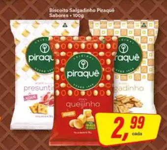 Rede Supermarket Biscoito Salgadinho Piraquê Sabores oferta