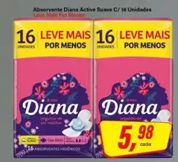 Rede Supermarket Absorvente Diana Active Suave C/ 16 Unidades oferta
