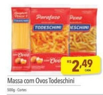 Supermercados Condor Massa com Ovos Todeschini 500g oferta