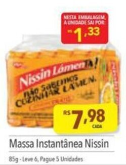 Supermercados Condor Massa Instantanea Nissin 85g oferta