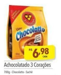 Supermercados Condor Achocolatado 3 Coracoes 700g oferta