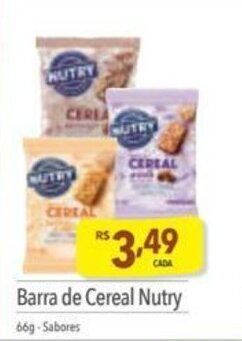 Supermercados Condor Barra de Cereal Nutry 66g sabores oferta