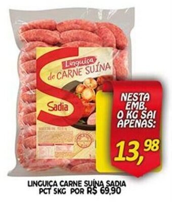 Bom Dia Linguica Carne Suina Sadia pct 5kg oferta