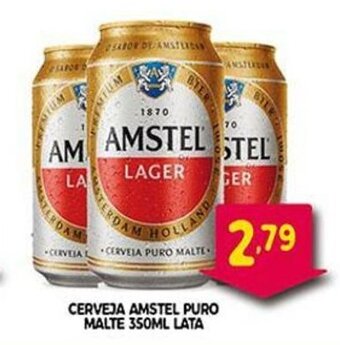 Cerveja Amstel Puro Malte 350ml lata
