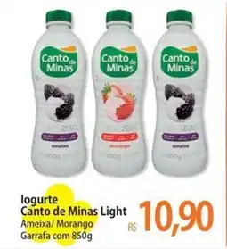 Atacadão logurte Canto de Minas Light oferta
