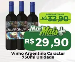 Mart Minas Vinho Argentino Caracter Unidade oferta