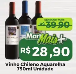 Mart Minas Vinho Chileno Aquarelha Unidade oferta