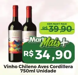Mart Minas Vinho Chileno Aves Cordillera Unidade oferta