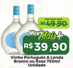 Mart Minas Vinho Português A Lenda Branco ou Rose Unidade oferta