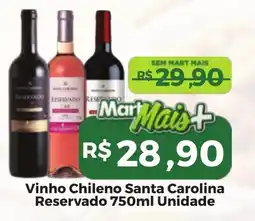 Mart Minas Vinho Chileno Santa Carolina Reservado Unidade oferta