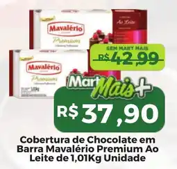 Mart Minas Cobertura de Chocolate em Barra Mavalério Premium Ao Leite Unidade oferta