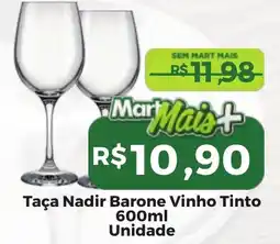 Mart Minas Taça Nadir Barone Vinho Tinto Unidade oferta