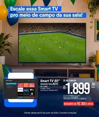 Smart TV 50" 50U6125/78G AOC