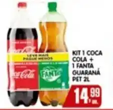Higa's Supermercado Kit 1 coca cola+ 1 fanta guarana pet oferta