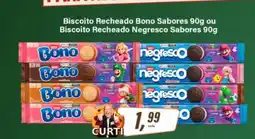 Rede Supermarket Biscoito Recheado Bono Sabores 90g ou Biscoito Recheado Negresco Sabores 90g oferta