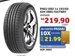 Assaí Atacadista Pneu aro 14 185/60 82h xbri fastway unidade oferta