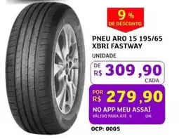 Assaí Atacadista Pneu aro 15 195/65 xbri fastway unidade oferta