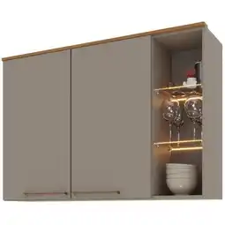 Benoit Aéreo Indekes 6227.3 Damasco 2 Portas com Led MDP 82 x 120 x 32cm oferta