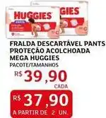 Assaí Atacadista Huggies - fralda descartável pants proteção acolchoada oferta