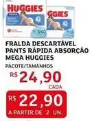 Assaí Atacadista Huggies - fralda descartável pants rapida absorção mega oferta