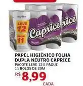 Assaí Atacadista Caprice - papel higiênico folha dupla neutro oferta