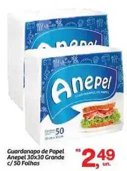 Fort Atacadista Guardanapo de Papel Anepel 30x30 Grande c/50 Folhas oferta