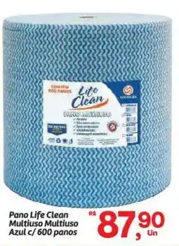 Fort Atacadista Pano Life Clean Multiuso Multiuso Azul c/ 600 panos oferta