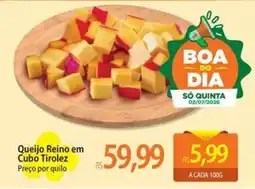 Atacadão Queijo Reino em Cubo Tirolez oferta