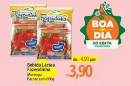 Atacadão Bebida Láctea Fazendinha Morango Pacote oferta